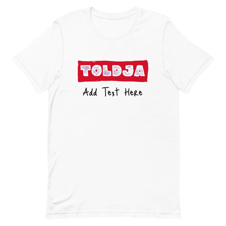 Red Background Customizable Toldja T-Shirt