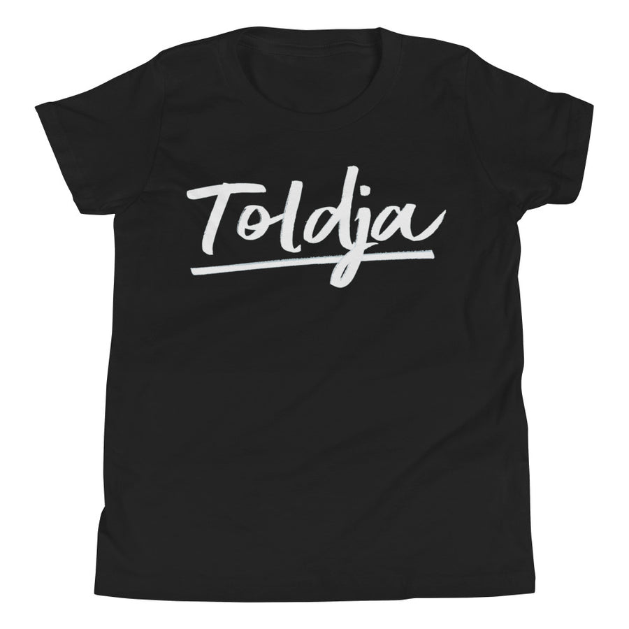 Girls Script Toldja T-Shirt (wht)