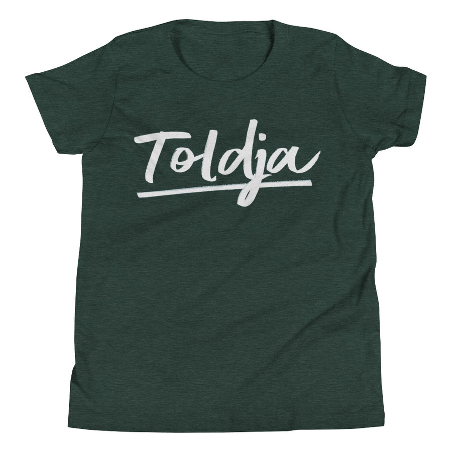 Girls Script Toldja T-Shirt (wht)